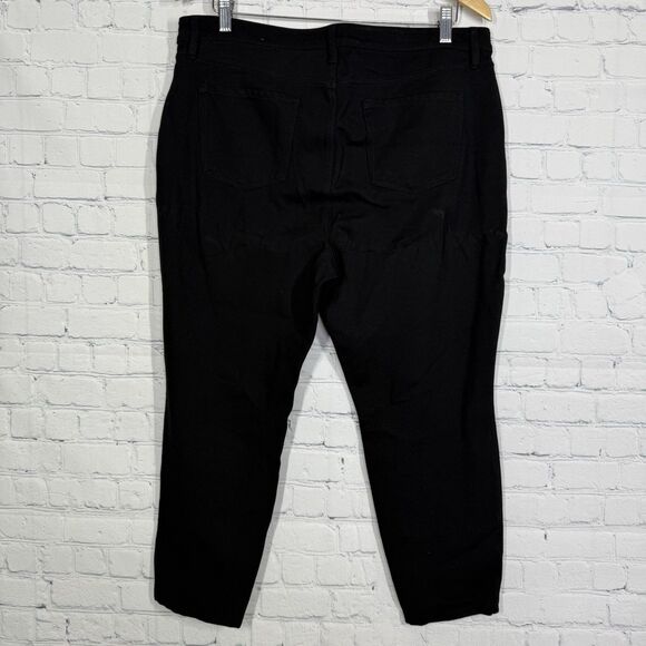 Talbots Jeans Women Size 14 Petite Black High Rise Jegging Ankle Straight Preppy - Picture 3 of 11